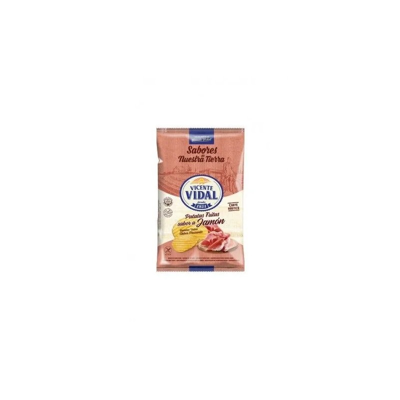 Patatas Ondulada Jamon Vidal - Caja 25 unidades