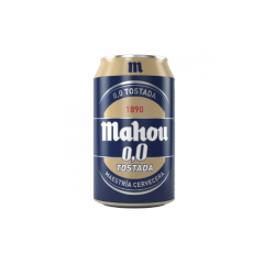 Cerveza Mahou Tostada 00 Lata 33 cl. - Pack 24 unidades