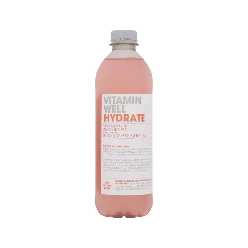 Vitamin Well Hydrate Fresa/ Ruibarbo 500 ml - Pack 12 unidades