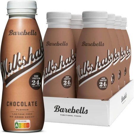 Barebells Milkshake Chocolate 0,33 l - Batido Proteínas - Pack 8 unidades