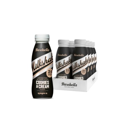 Barebells Milkshake Cookies & Cream 0,33 l - Batido Proteínas - Pack 8 unidades