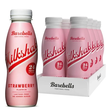 Barebells Milkshake Strawberry 0,33 l - Batido Proteínas - Pack 8 unidades